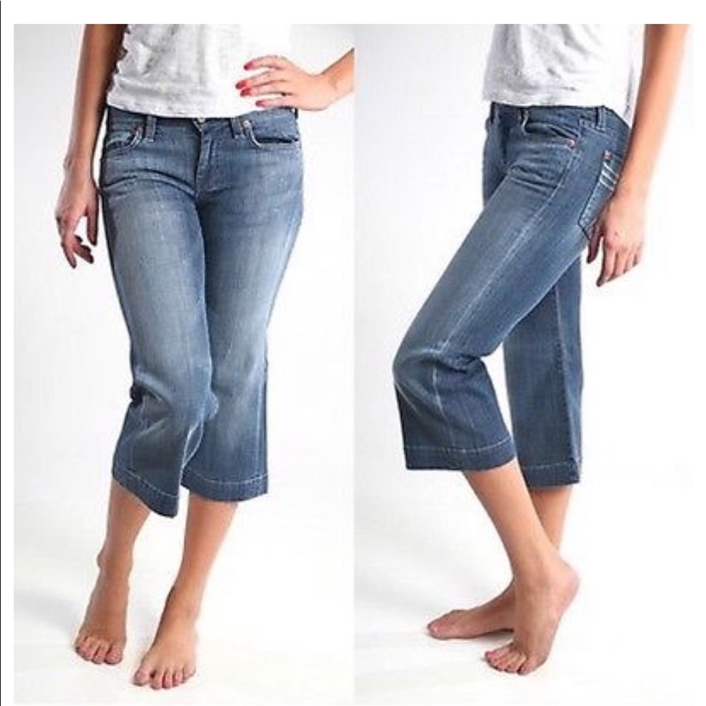 7 for all Mankind Dojo Cropped Jeans EUC